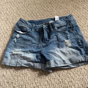High Wasted Denim Blue Women's Shorts